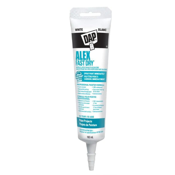DAP Alex Fast Dry (Acrylic Latex Caulk Plus Silicone) White - 162ml