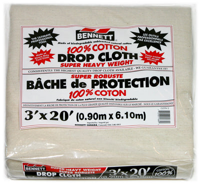 BENNETT 100% Cotton Drop Cloth 3' X 20'